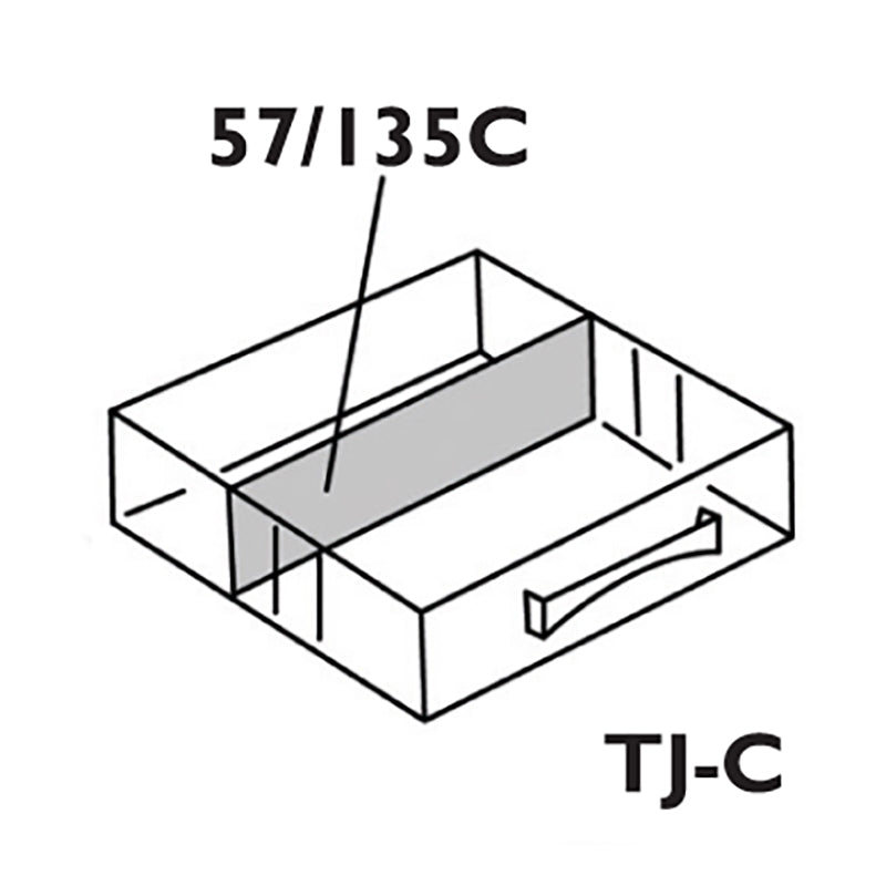 6782CD (57/135C) Divider Diagram for Placement in TF-C Conductive Cabinet Drawer