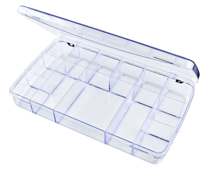 Flambeau Adjustable Compartment Box,Clear T9200