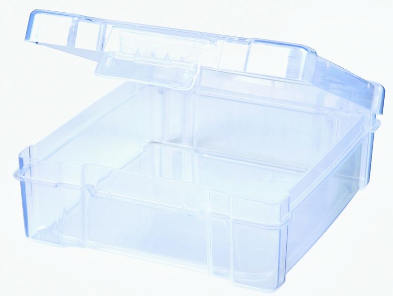 6 L Plastic Storage Box, Clear Boxes with Handles Set of 6