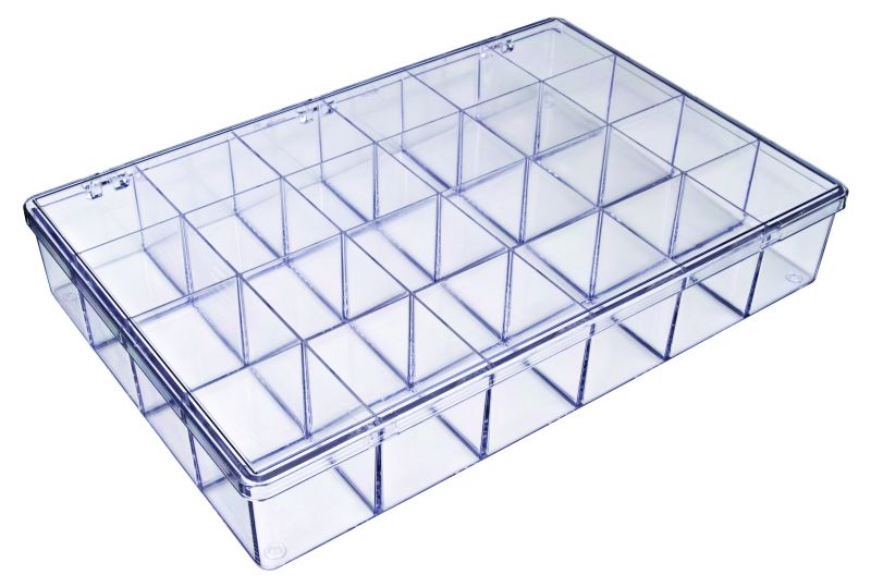 PL24CLEAR 24 Compartment Clear Small Parts Compartment Box