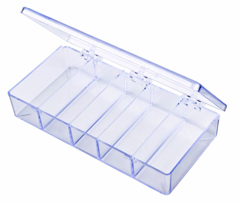 Flambeau A212 5 Compartment Clear Small Parts Box
